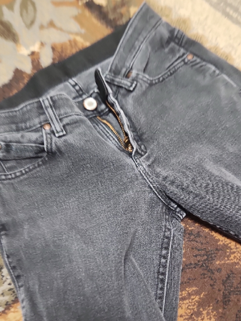 Wrangler Gray Flared Wide Leg Jeans - Picture 3 of 8